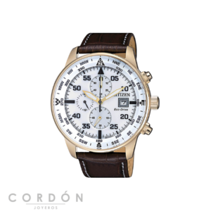 reloj-citizen-eco-drive-brown-leather-ca0693-12a