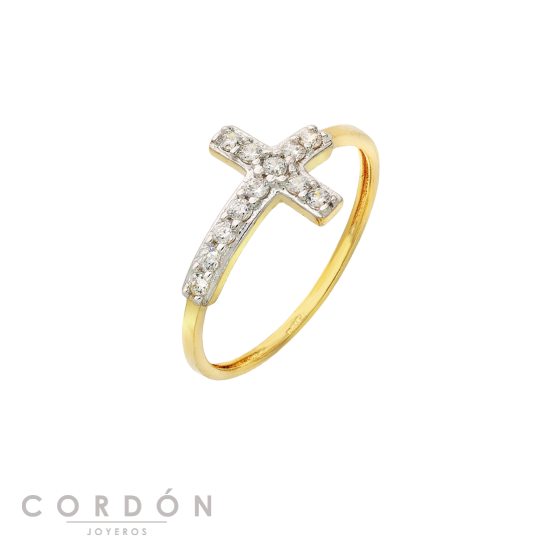 anillo-circonitas-cruz-oro-bicolor-18k